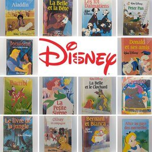 Vintage French Disney Book Bundle – 14 Classic Stories from the 90s